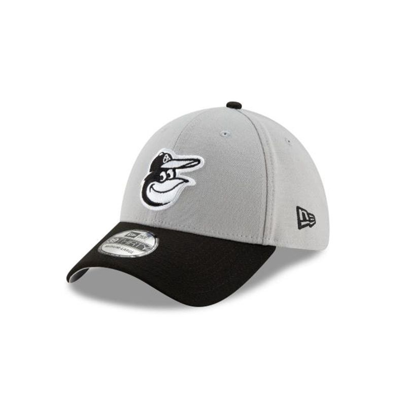 MLB Baltimore Orioles Team Classic 39Thirty Stretch Fit (WHX2459) - Grey New Era Caps